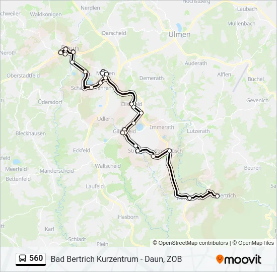 560 Bus Line Map