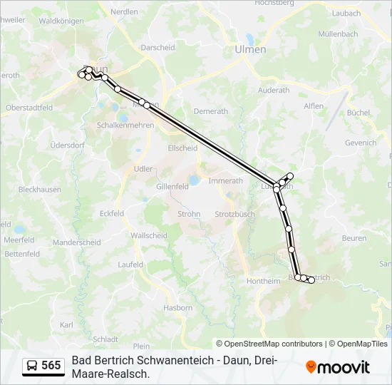 565 Bus Line Map