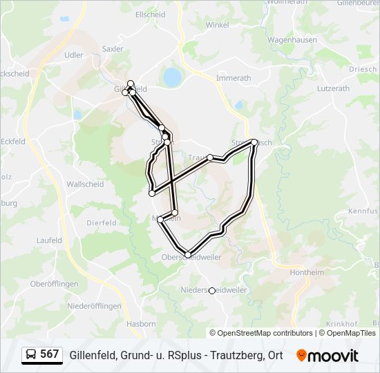 567 Bus Line Map