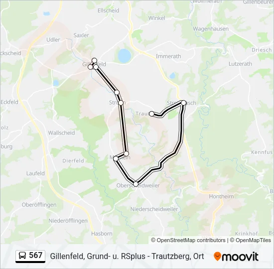567 Bus Line Map