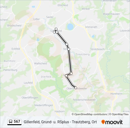 567 Bus Line Map