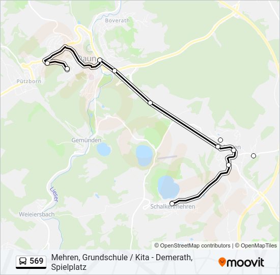 569 Bus Line Map