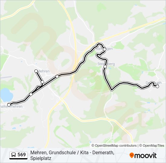 569 Bus Line Map