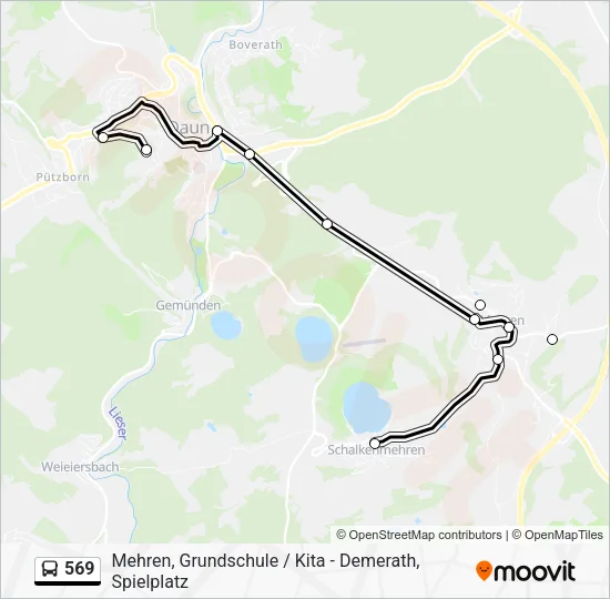 569 Bus Line Map