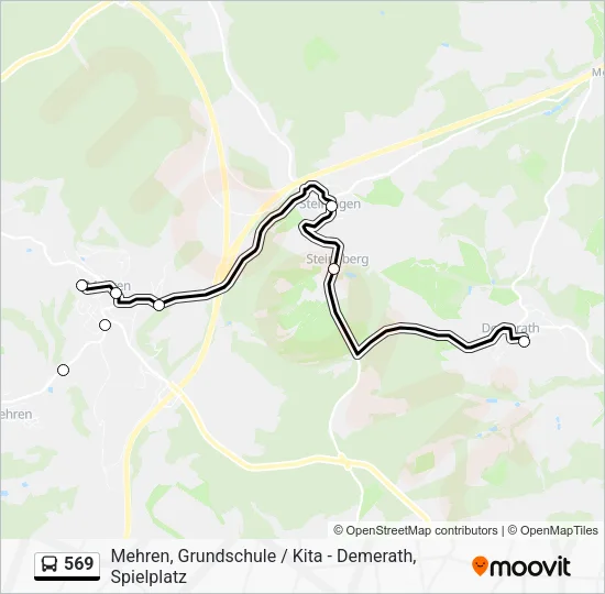 569 Bus Line Map