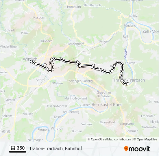 350 Bus Line Map
