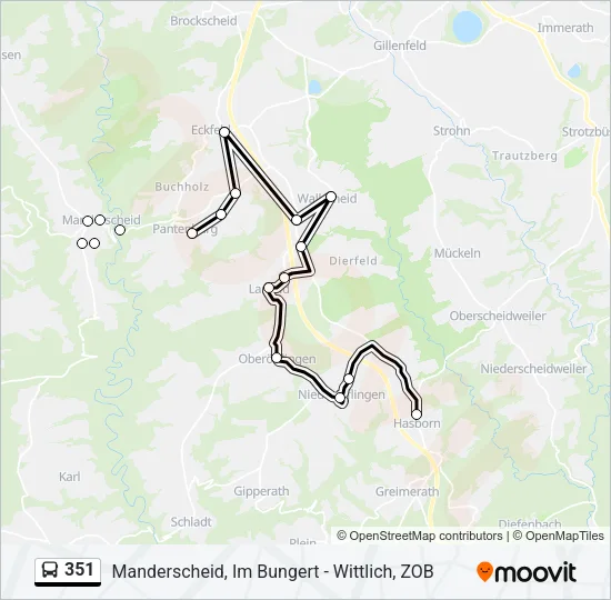 351 Bus Line Map