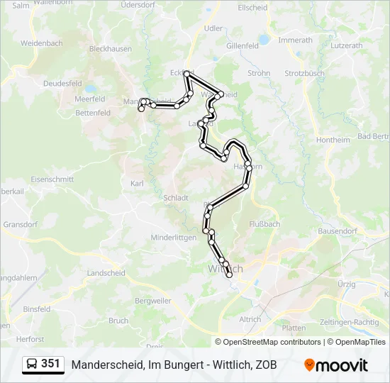 351 Bus Line Map