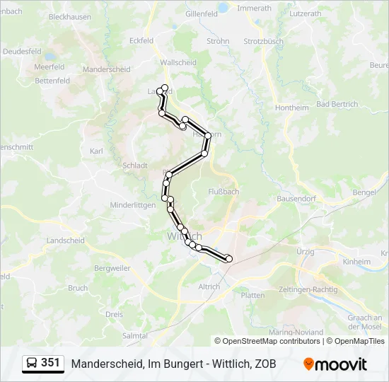 351 Bus Line Map