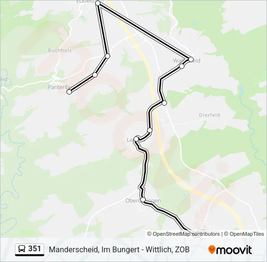 351 Bus Line Map