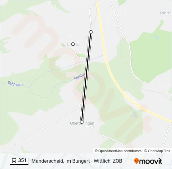 351 Bus Line Map