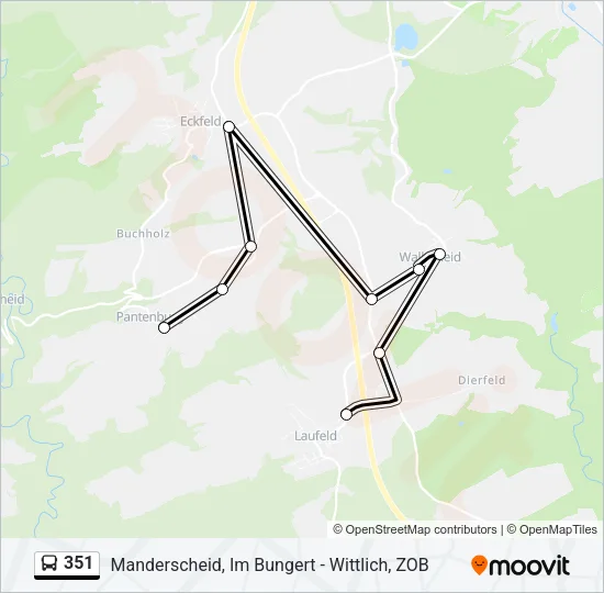 351 Bus Line Map