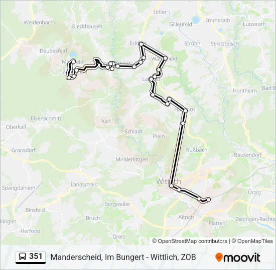 351 Bus Line Map