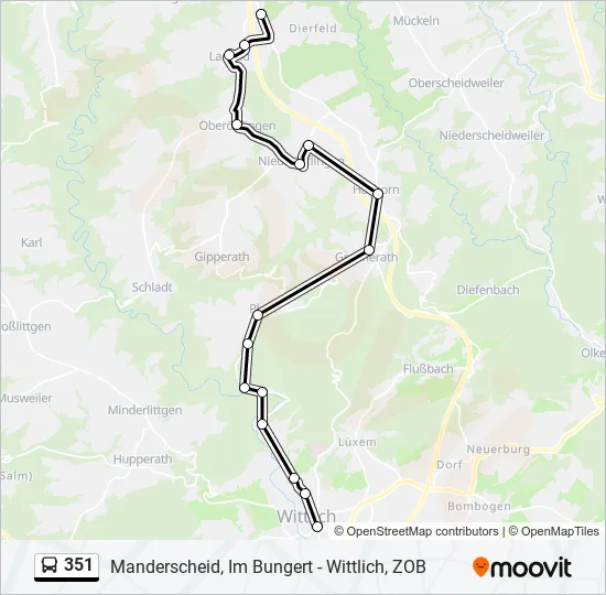 351 Bus Line Map