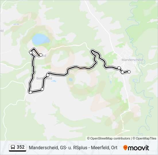 Автобус 352: карта маршрута