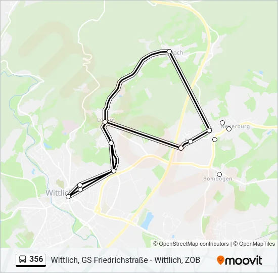 356 Bus Line Map