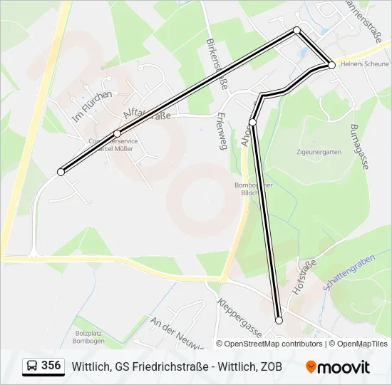 356 Bus Line Map