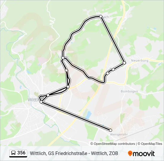 356 Bus Line Map