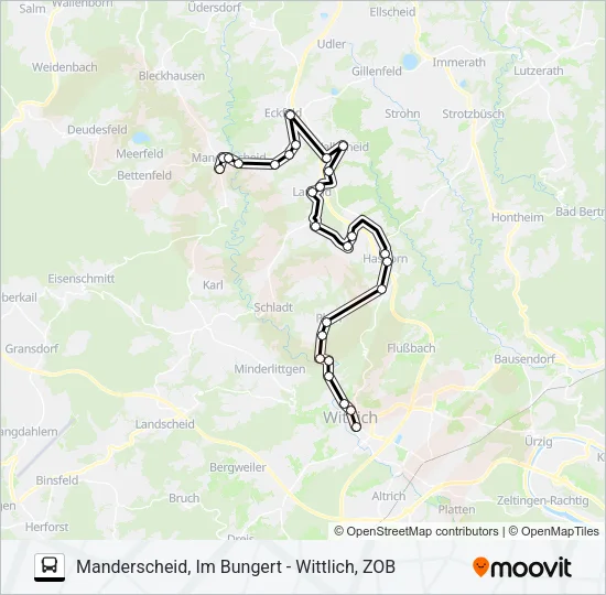 351 RUFBUS Bus Line Map