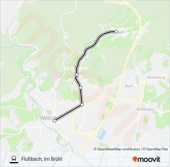 353 RUFBUS Bus Line Map