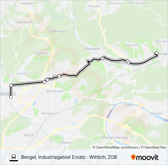 355 RUFBUS Bus Line Map
