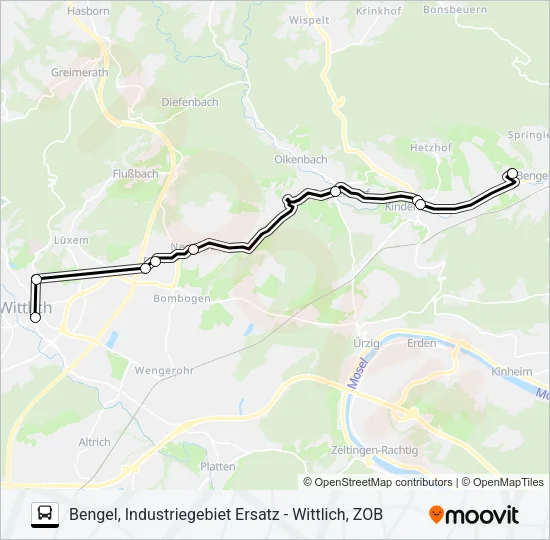 355 RUFBUS Bus Line Map