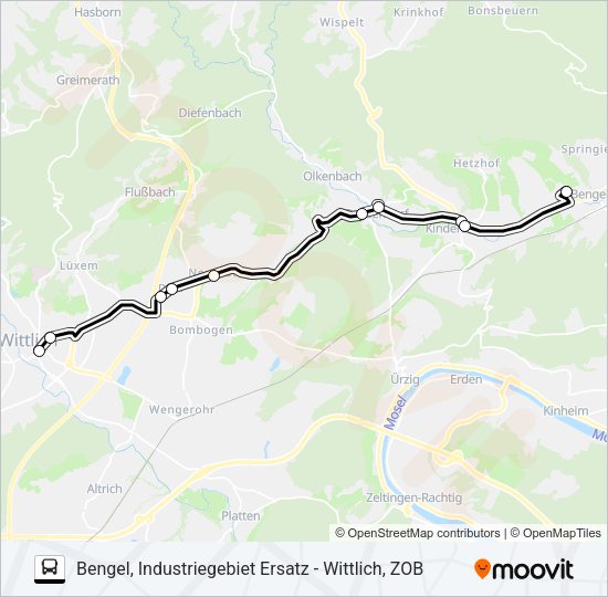 355 RUFBUS Bus Line Map