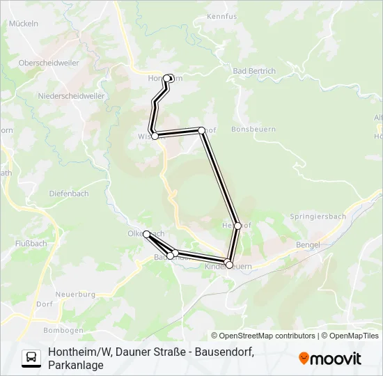 358 RUFBUS Bus Line Map