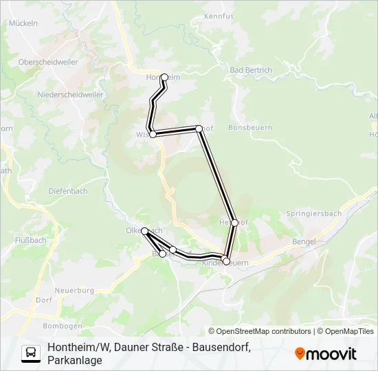 358 RUFBUS Bus Line Map