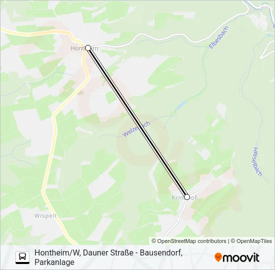 358 RUFBUS Bus Line Map