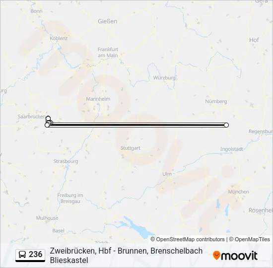 236 Bus Line Map