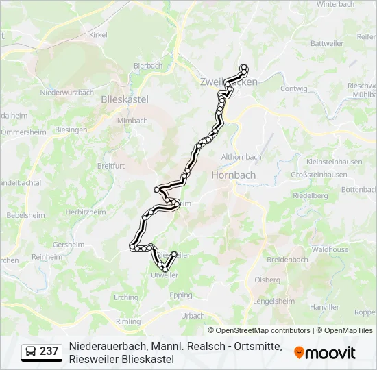 237 Bus Line Map