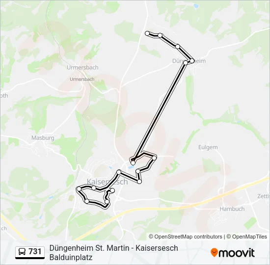 731 Bus Line Map