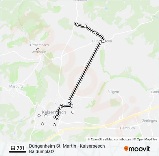 731 Bus Line Map