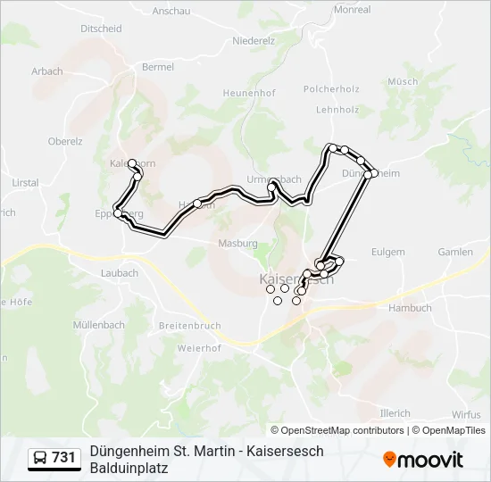 731 Bus Line Map
