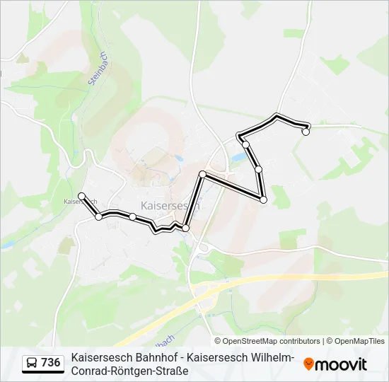 736 Bus Line Map