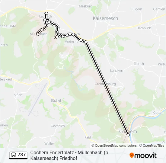 737 Bus Line Map