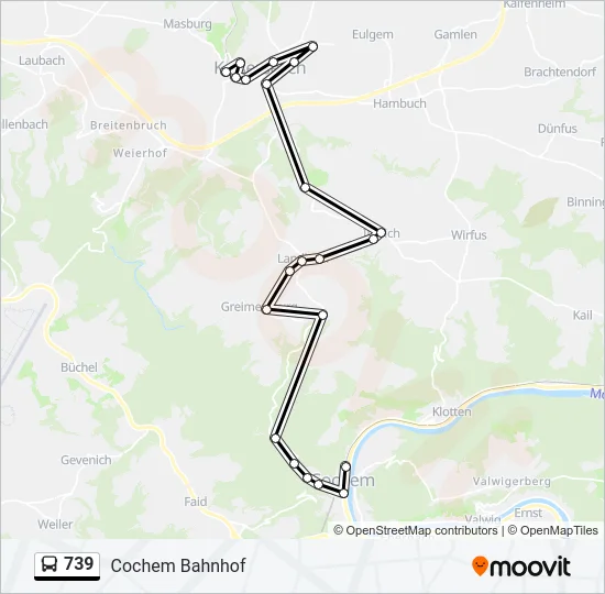 739 Bus Line Map