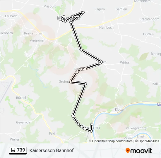 739 Bus Line Map