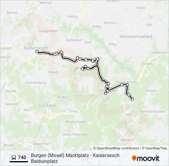 740 Bus Line Map