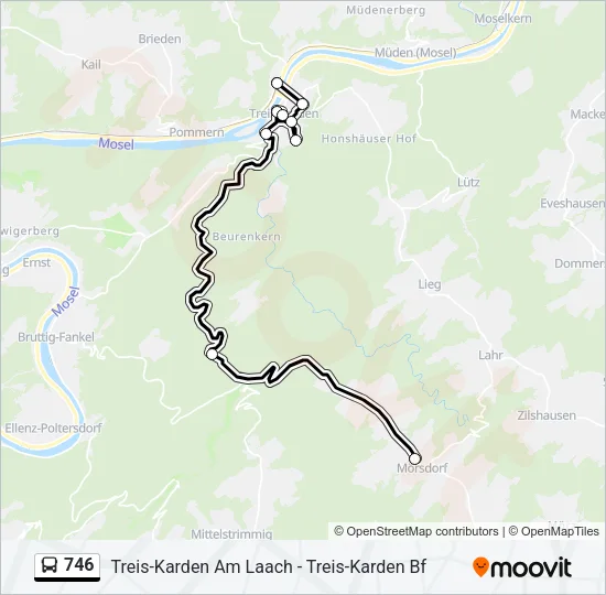 746 Bus Line Map