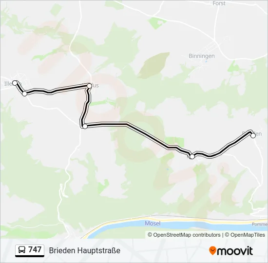 747 Bus Line Map