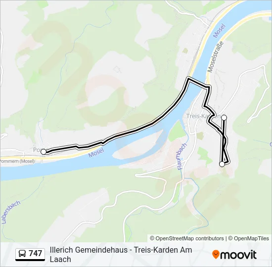 747 Bus Line Map