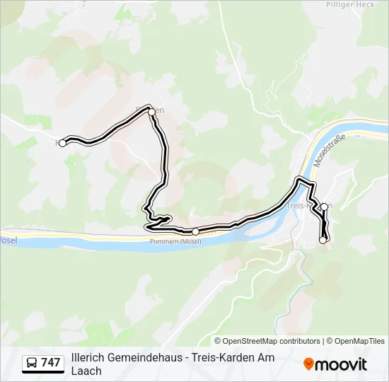 747 Bus Line Map