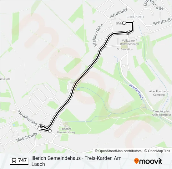 747 Bus Line Map