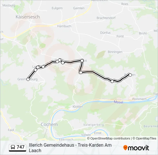 747 Bus Line Map