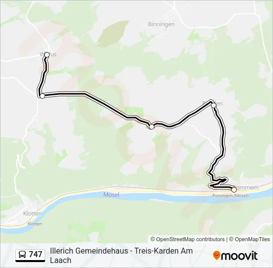747 Bus Line Map