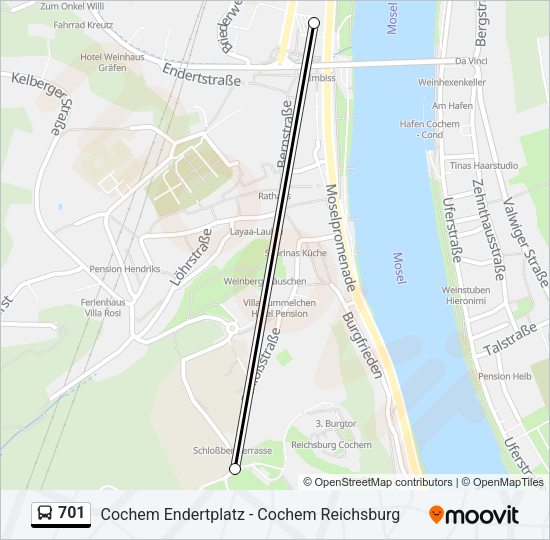 701 Bus Line Map
