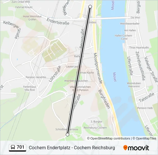 701 Bus Line Map