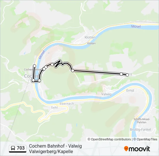 703 Bus Line Map